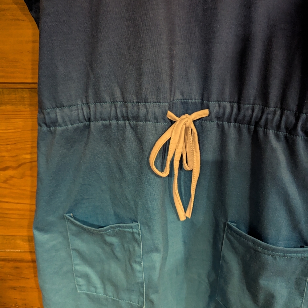 Source‎ Unknown Blue Mini Dress with Ombre Effect - Picture 3 of 8